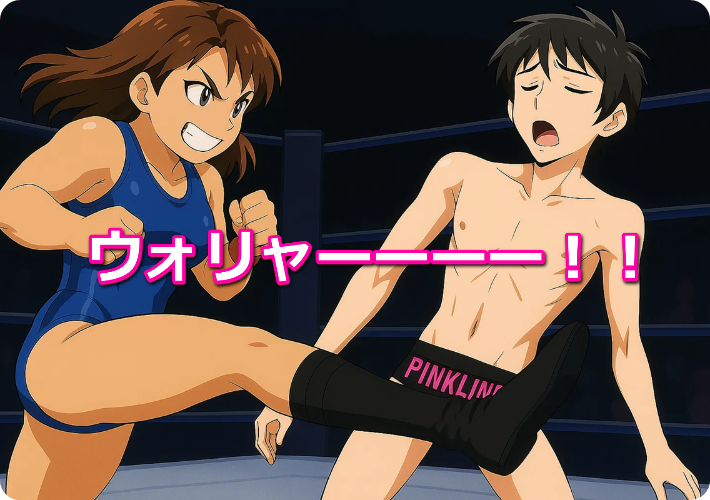 翔子とのミックスファイト対戦イメージ