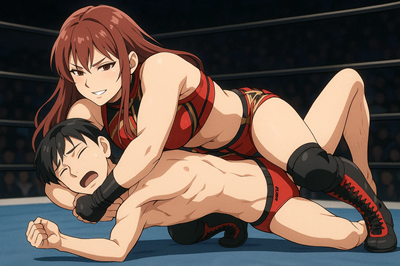 女子格闘選手に負ける貧弱男子
