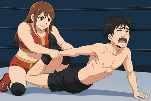 女子格闘選手に負ける貧弱男子